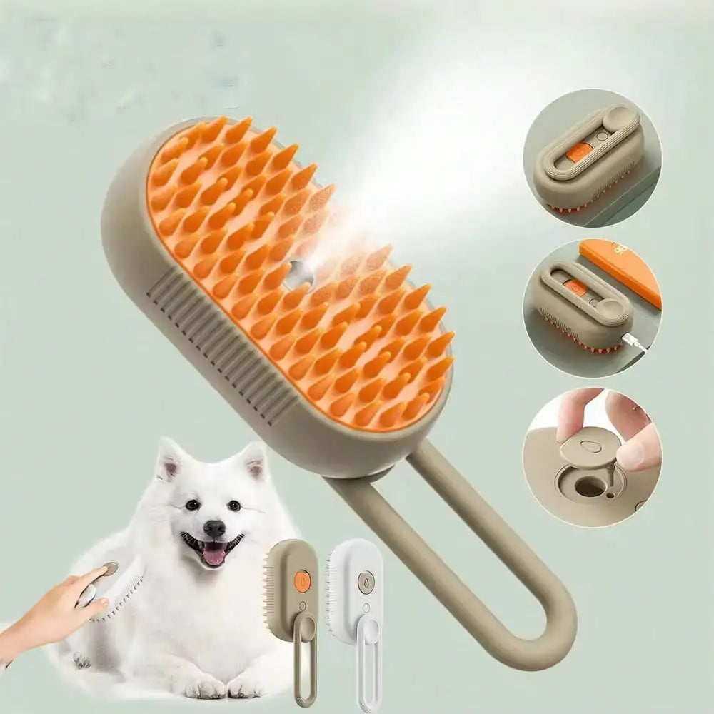 3-in-1 Steam Pet Grooming Brush